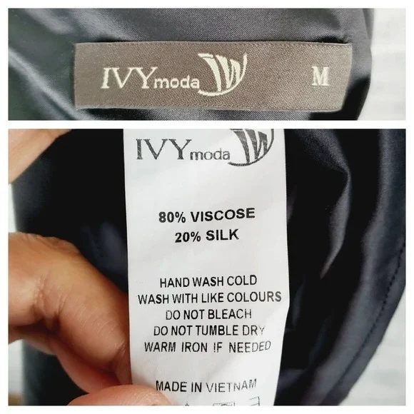 Ivy Moda Silk Blend Floral Mini Sleeveless Neck Tie Dress - Picture 6 of 9